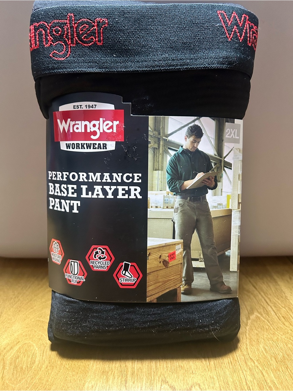 Wrangler Black Performance Base Layer Pant